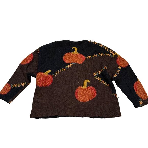 Design Options Philip & Jane Gordon Fall Pumpkin Button Down Cardigan Sweater - Picture 2 of 9